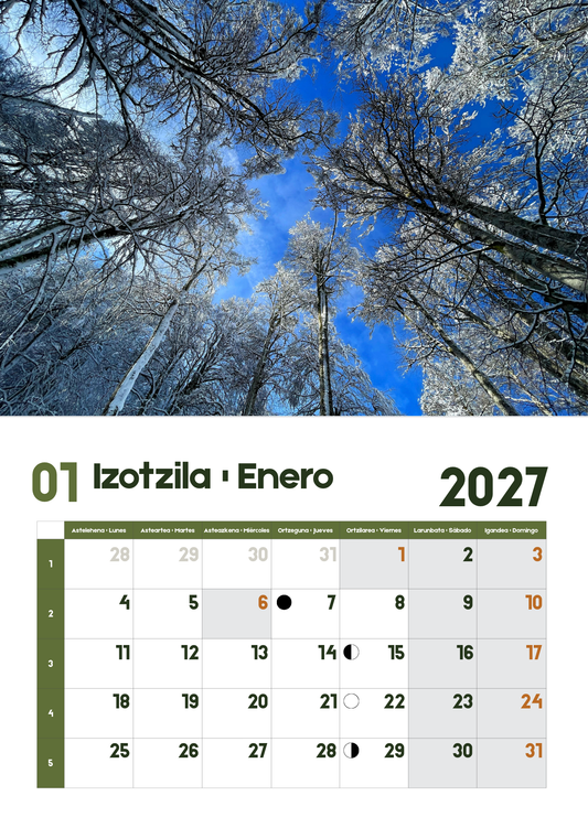 CALENDARIO 2027 EGUTEGIA